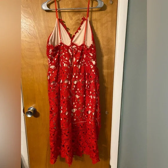 NWOT red lace midi sundress - Picture 3 of 11